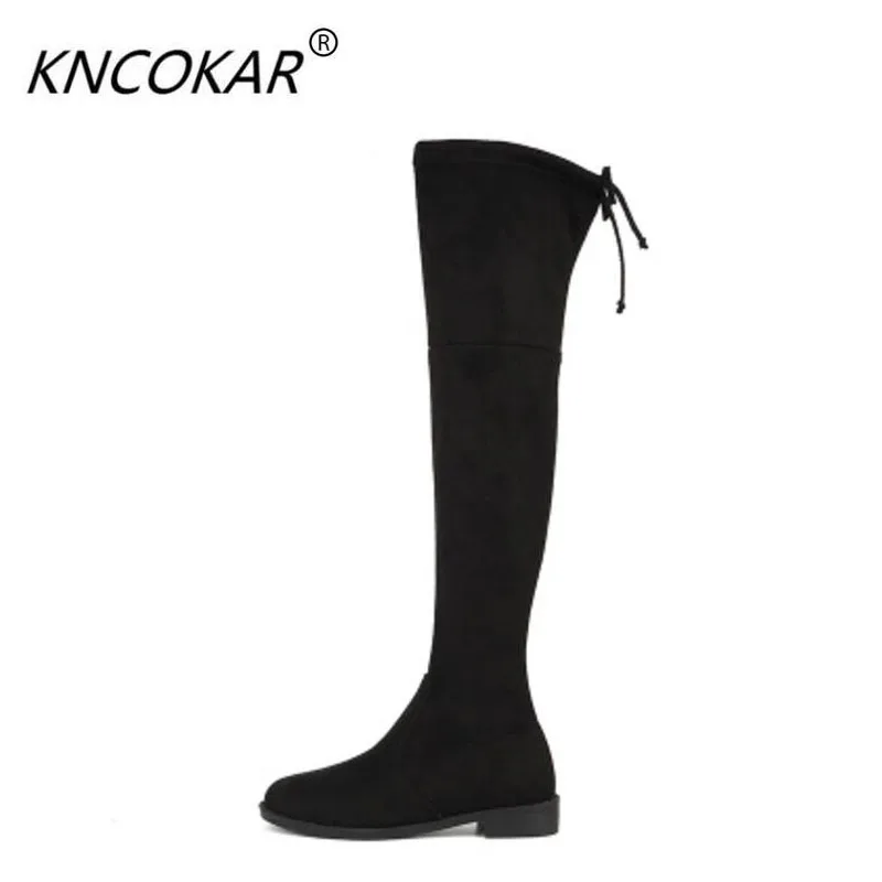 KNCOKAR In the autumn and winter of 2017, the new round head of the new round head is thick with high heels and knee-high boots
KNCOKAR In the autumn and winter of 2017, the new round head of the new round head is thick with high heels and knee-high boots
