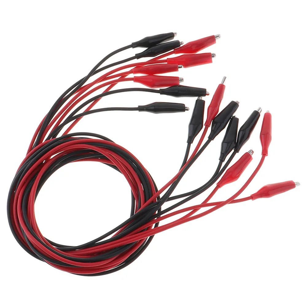 30 PCS 50cm Alligator Clips Test Lead Set Insulated Test Cable Double-Ended Clips for Multimeter or Laboratory Electric Testing Work 20 inches 5 Colors