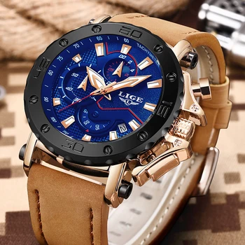 2019 Top Brand LIGE Luxury Mens fashion Business Chronograph Quartz Watch Mens Casual Leather Waterproof Watch Relogio masculino
2019 Top Brand LIGE Luxury Mens fashion Business Chronograph Quartz Watch Mens Casual Leather Waterproof Watch Relogio masculino