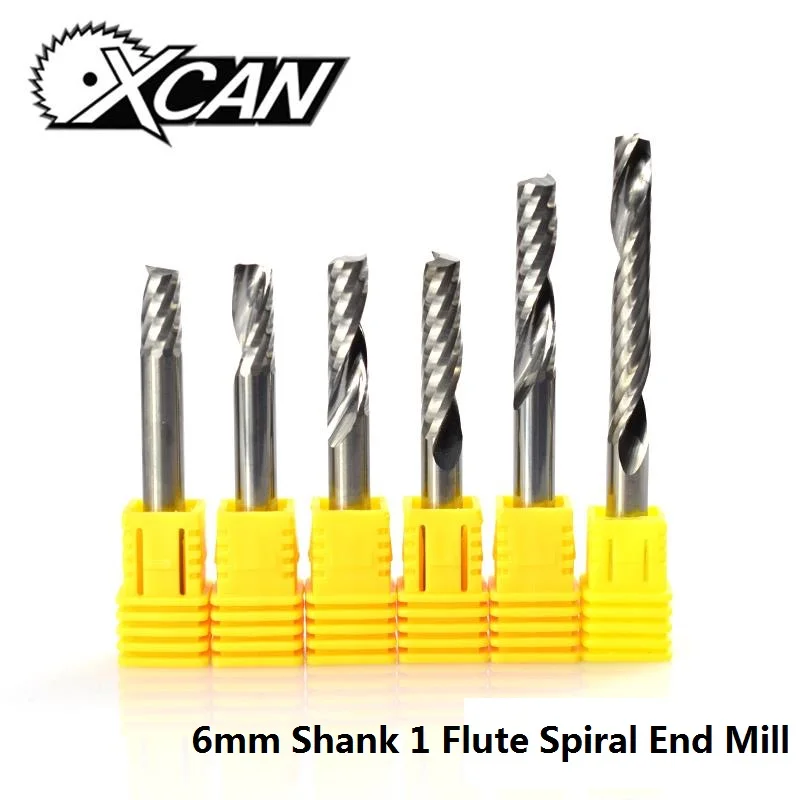 XCAN 1pc 6mm Shank Single Flute Carbide End Mill Spiral Router Bit Straight Shank CNC Engraving Bit Milling Cutter
XCAN 1pc 6mm Shank Single Flute Carbide End Mill Spiral Router Bit Straight Shank CNC Engraving Bit Milling Cutter