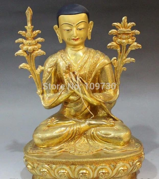 002945 12" Tibet Buddhism Lhasa Fane Bronze 24K Gold Seat Je Tsongkhapa Buddha Statue
002945 12" Tibet Buddhism Lhasa Fane Bronze 24K Gold Seat Je Tsongkhapa Buddha Statue