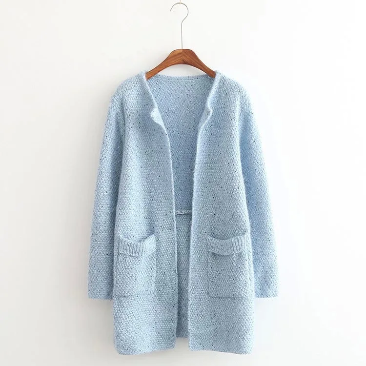 Quick sell Korean style women cardigans 2018 fashion temperament double pockets knit autumn and winter long sweater 16834
Quick sell Korean style women cardigans 2018 fashion temperament double pockets knit autumn and winter long sweater 16834