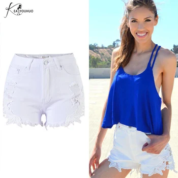 2018 Summer Fashion High Waist Ripped Shorts Jeans Cotton Lace Denim Shorts For Women Hole White Casual Shorts Pants Trousers
2018 Summer Fashion High Waist Ripped Shorts Jeans Cotton Lace Denim Shorts For Women Hole White Casual Shorts Pants Trousers