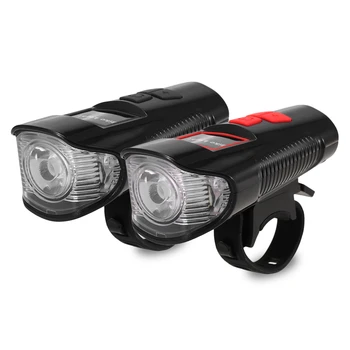 Bicycle Headlight Rechargeable Cycling LED Front Light Bike Head Lamp With Bell Warning Horn Waterproof MTB Light For Bicycle
Bicycle Headlight Rechargeable Cycling LED Front Light Bike Head Lamp With Bell Warning Horn Waterproof MTB Light For Bicycle