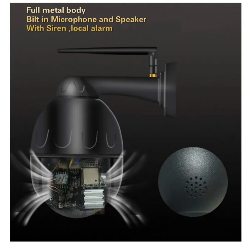 H.265 Human Auto tracking 2MP WiFi PTZ cameras Day night full color P2P wireless smart IR Speed Dome 1080 P wiFi CCTV camera
H.265 Human Auto tracking 2MP WiFi PTZ cameras Day night full color P2P wireless smart IR Speed Dome 1080 P wiFi CCTV camera