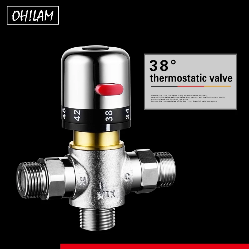 Brass Thermostatic Mixing Valve G1/2 DN15 Bidet/Shower/Solar/Heater Avoid Scalding Constant Water Temperature Control Valve
Brass Thermostatic Mixing Valve G1/2 DN15 Bidet/Shower/Solar/Heater Avoid Scalding Constant Water Temperature Control Valve