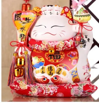 Genuine Japanese King 14 inch wind and water from the move Choi cat ceramic piggy bank ornaments decorated gifts
Genuine Japanese King 14 inch wind and water from the move Choi cat ceramic piggy bank ornaments decorated gifts
