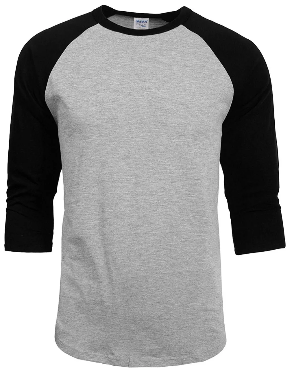 Мужская футболка с круглым вырезом Повседневная из 100% хлопка рукавом 3/4 реглан