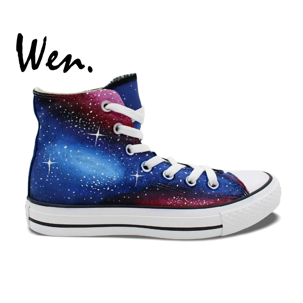 Wen Hand Painted Shoes Design Custom Original Blue Wine Red Galaxy Nebula High Top Women Men's Canvas Sneakers Gifts
Wen Hand Painted Shoes Design Custom Original Blue Wine Red Galaxy Nebula High Top Women Men's Canvas Sneakers Gifts