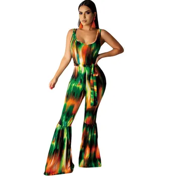 Sexy Tie Dye Rompers Womens Jumpsuit Summer Backless Flare Pants Skinny One Piece Overalls with Sashes Bodycon Jumpsuit Female
Sexy Tie Dye Rompers Womens Jumpsuit Summer Backless Flare Pants Skinny One Piece Overalls with Sashes Bodycon Jumpsuit Female