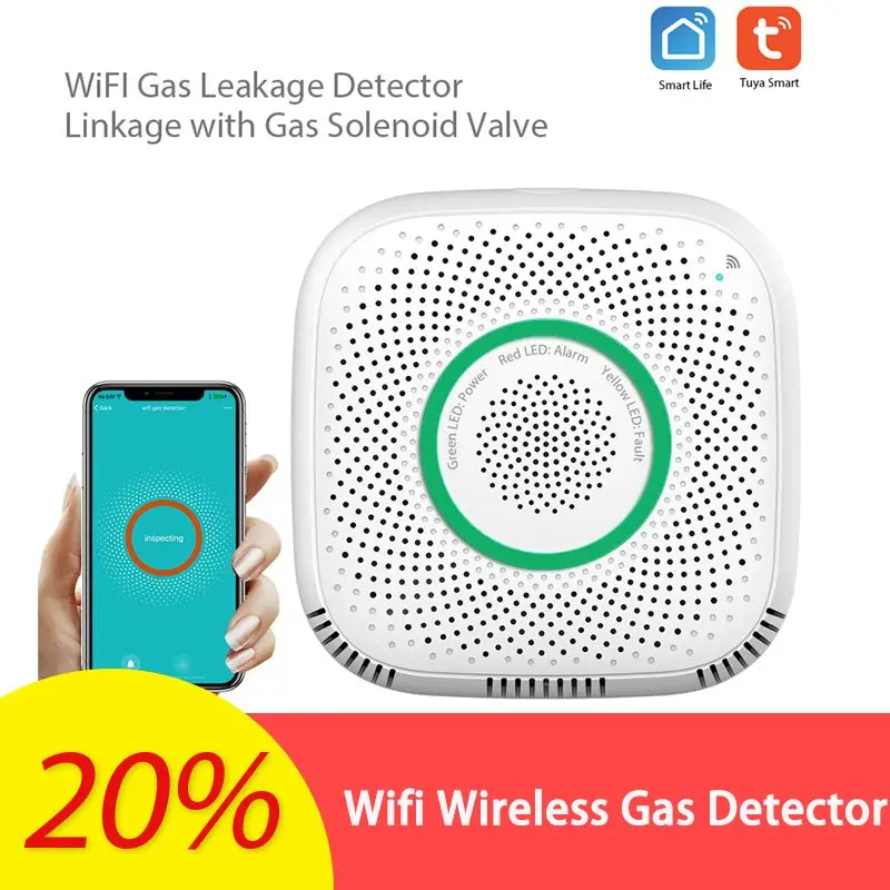 EU Plug Home Security Smart Home Tuya Wifi Wireless Gas Detector Combustible GAS Sensor Alarmer Work with Tuya Smart Life App
EU Plug Home Security Smart Home Tuya Wifi Wireless Gas Detector Combustible GAS Sensor Alarmer Work with Tuya Smart Life App