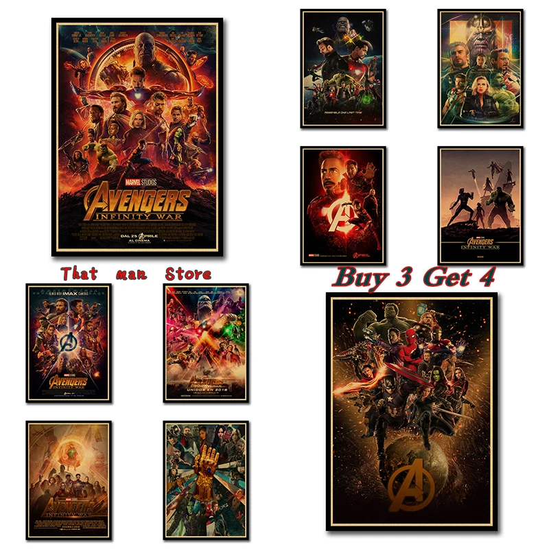 2018 Marvel Movie Avengers Infinity War Thanos Guardians poster Wall Painitng For Room Clear Art Picture Wall sticker No frame
2018 Marvel Movie Avengers Infinity War Thanos Guardians poster Wall Painitng For Room Clear Art Picture Wall sticker No frame