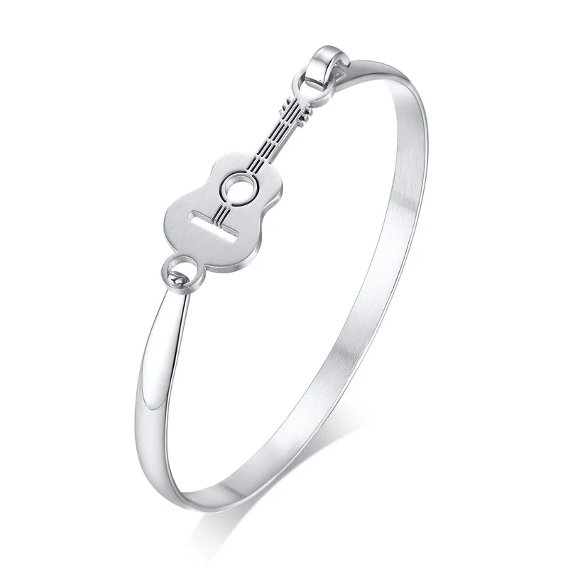 Simple Guitar Bracelet Silver Color Stainless Steel Bangle for Women Fashion Jewelry Male Gift
Simple Guitar Bracelet Silver Color Stainless Steel Bangle for Women Fashion Jewelry Male Gift