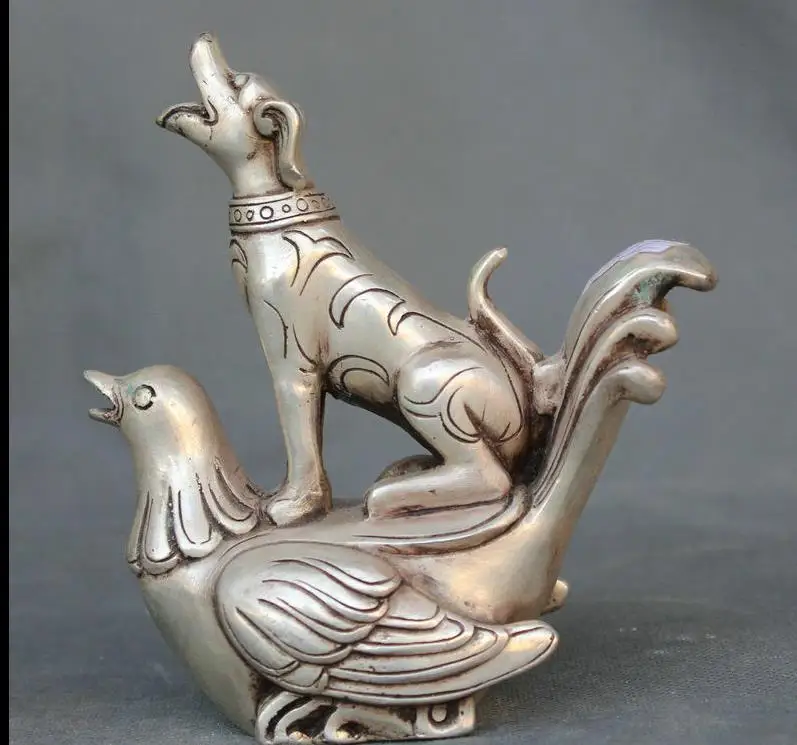67111600++Lucky Chinese Folk Fengshui Silver Zodiac Animals Dog & rooster Cock Statue
67111600++Lucky Chinese Folk Fengshui Silver Zodiac Animals Dog & rooster Cock Statue