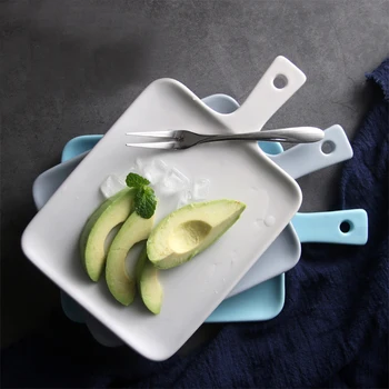 Creative Brief Western Tableware Ceramic Porcelain Breadboard Breakfast Dessert Plate Rectangle Solid Color Fruit Dish Saucer
Creative Brief Western Tableware Ceramic Porcelain Breadboard Breakfast Dessert Plate Rectangle Solid Color Fruit Dish Saucer