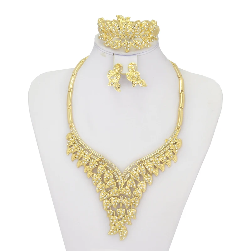 Liffly Dubai Leaf Golden Women Crystal Necklace Jewelry African Jewelry Sets Italian Fashion Design Party Jewelry Accessories
Liffly Dubai Leaf Golden Women Crystal Necklace Jewelry African Jewelry Sets Italian Fashion Design Party Jewelry Accessories