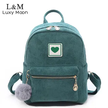 Fashion Women Backpacks Schoolbags Shoulder Bag Cute Hairball Corduroy Backpack Female Zipper Bags For Girls Mochila New XA265H
Fashion Women Backpacks Schoolbags Shoulder Bag Cute Hairball Corduroy Backpack Female Zipper Bags For Girls Mochila New XA265H