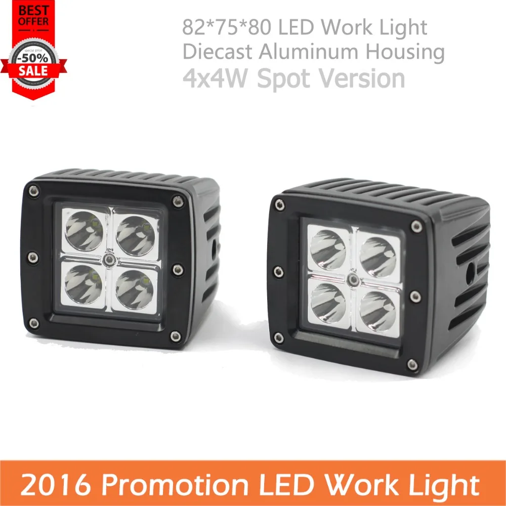 Акция 2016 16 Вт мощный квадратный светодиодный рабочий светильник для Jeep Wrangler 4x4WD