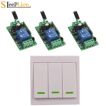 Sleeplion 12V 10A 3 Way Wireless Wall Panel Control Switch Transmitter+3 Receiver ON/OFF Module 12V 315MHz
Sleeplion 12V 10A 3 Way Wireless Wall Panel Control Switch Transmitter+3 Receiver ON/OFF Module 12V 315MHz