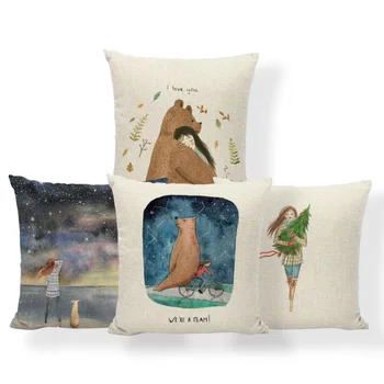 Cartoon Call Cushion Set Cubs Star Girl Unicorn Pillow Case 45X45Cm Polyester Decoration Children Room Comic Story Pillow Case
Cartoon Call Cushion Set Cubs Star Girl Unicorn Pillow Case 45X45Cm Polyester Decoration Children Room Comic Story Pillow Case