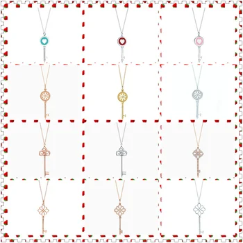 Original 100% S925 Sterling Silver Colourful Charming Key Series Pendant Necklace Women Logo Romance High-End Jewelry
Original 100% S925 Sterling Silver Colourful Charming Key Series Pendant Necklace Women Logo Romance High-End Jewelry