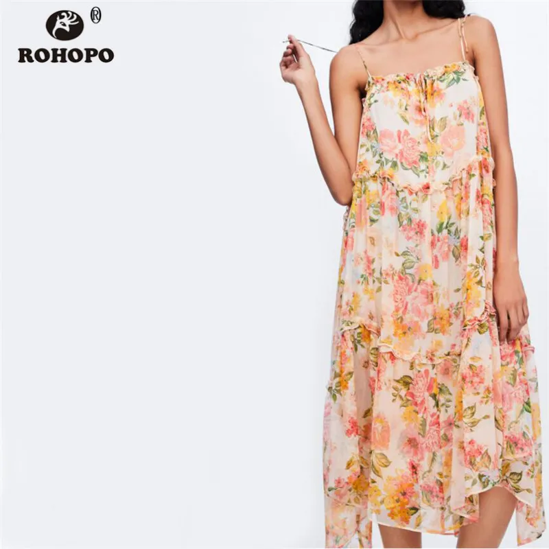 ROHOPO Sleeveless Bow Tie Pleated Ruffles Midi Dress Floral Preppy Style Strapless Summer Chiffon Pink Multiways Dress #OYK9725
ROHOPO Sleeveless Bow Tie Pleated Ruffles Midi Dress Floral Preppy Style Strapless Summer Chiffon Pink Multiways Dress #OYK9725