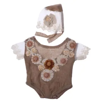 Newborn Photography Props Soft Lace Hat Baby Boy Girls Costume Handmade Knit Romper Outfit Set Baby Photo Props Accessories 
Newborn Photography Props Soft Lace Hat Baby Boy Girls Costume Handmade Knit Romper Outfit Set Baby Photo Props Accessories