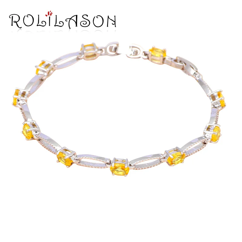ROLILASON Office Style lively Yellow Zircon Excellent Silver Charm Bracelets Health Fashion jewelry for Women TBS966
ROLILASON Office Style lively Yellow Zircon Excellent Silver Charm Bracelets Health Fashion jewelry for Women TBS966