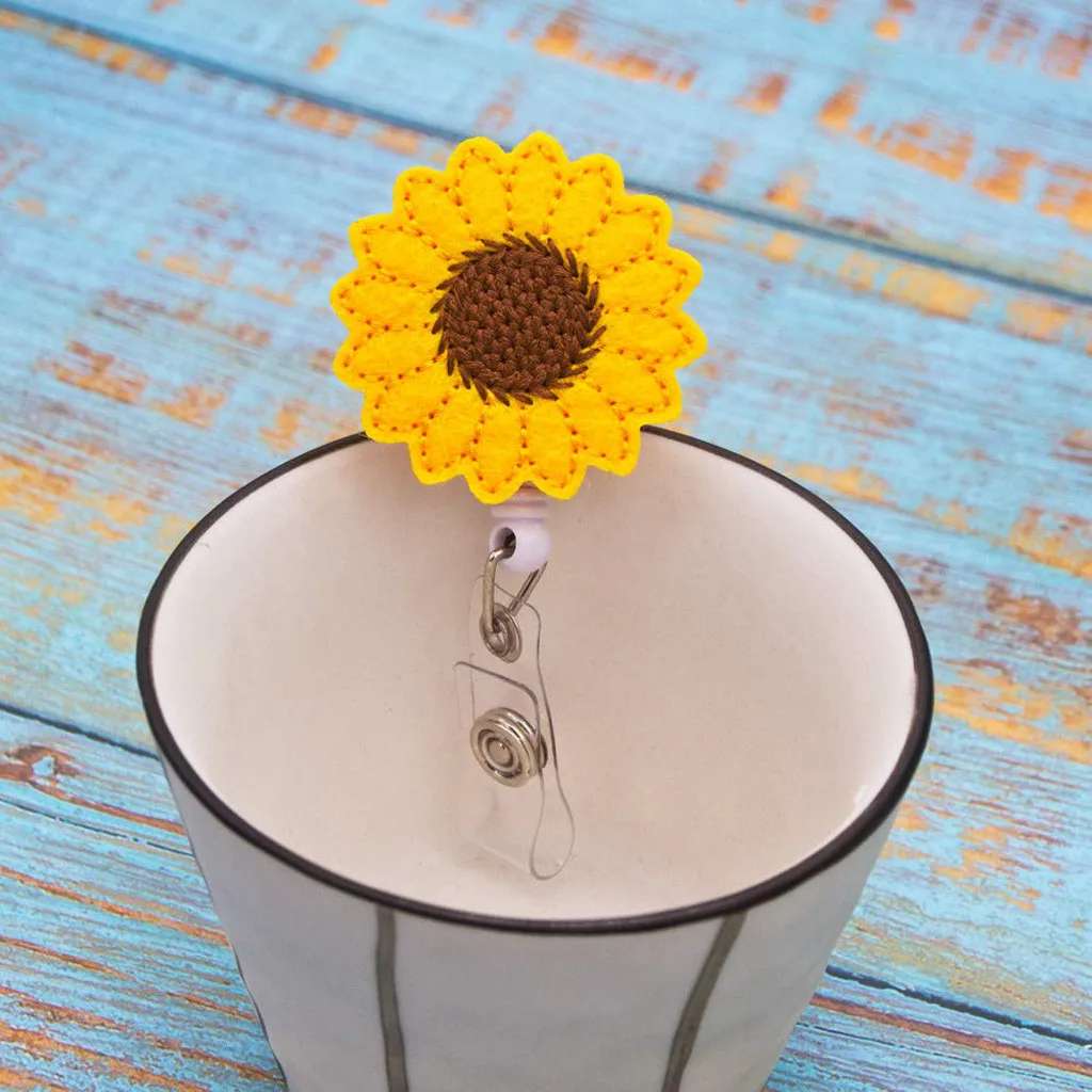 Sunflower Badge Reel Holder Accurate Stitching Strap Telescopic Retracting Clip Crochet Wall Hook Ventosa decoration for uniform
Sunflower Badge Reel Holder Accurate Stitching Strap Telescopic Retracting Clip Crochet Wall Hook Ventosa decoration for uniform