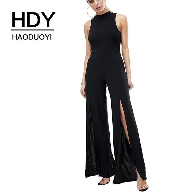 HDY Haoduoyi 2019 Street Style Simple Commuting Sexy Open Sleeveless Round Neck Solid Color Wide Leg Jumpsuit New Arrival
HDY Haoduoyi 2019 Street Style Simple Commuting Sexy Open Sleeveless Round Neck Solid Color Wide Leg Jumpsuit New Arrival