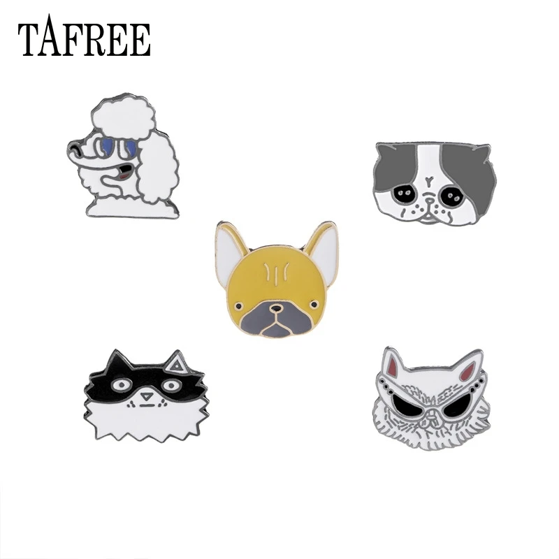 TAFREE 5 Pcs/set Cute Dogs & Cats Brooch Cartoon Animals Enamel Lapel Pins For Bag Clothes Badge Jewelry
TAFREE 5 Pcs/set Cute Dogs & Cats Brooch Cartoon Animals Enamel Lapel Pins For Bag Clothes Badge Jewelry