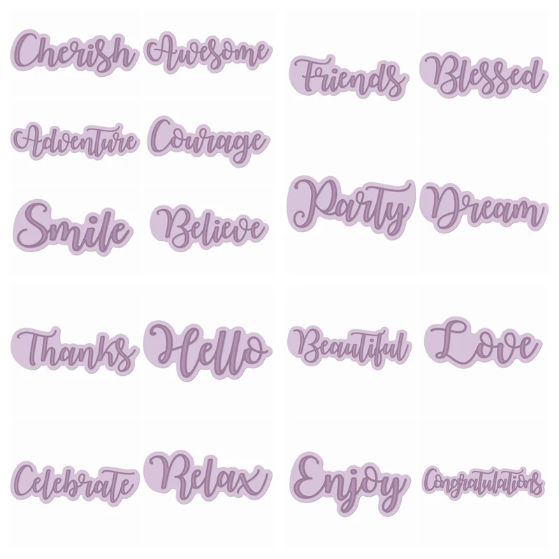 Sentiment Words Metal Cutting Dies Stencil For Scrapbooking Album Photo Paper Card Crafts Decorative New Handmade Embossing 2019
Sentiment Words Metal Cutting Dies Stencil For Scrapbooking Album Photo Paper Card Crafts Decorative New Handmade Embossing 2019