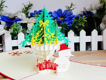 Manufacturers selling Christmas tree Snowman stereo creative Christmas Cards New Year greeting cards can be customized
Manufacturers selling Christmas tree Snowman stereo creative Christmas Cards New Year greeting cards can be customized