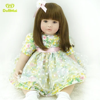 22"56cm bebe alive long hair can sit and lie princess Reborn Babies Silicone Dolls l.o.l toys Toddler kids Xmas birthday gift
22"56cm bebe alive long hair can sit and lie princess Reborn Babies Silicone Dolls l.o.l toys Toddler kids Xmas birthday gift