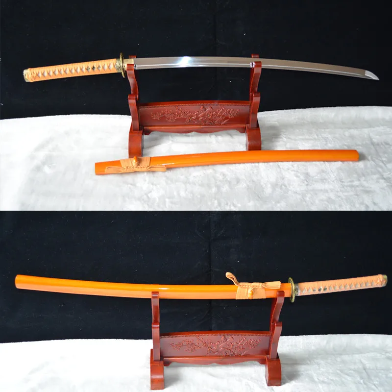 Handmade Yellow saya Japanese Samurai Katana Swords1060 Carbon Steel Sharp Blade full tang
Handmade Yellow saya Japanese Samurai Katana Swords1060 Carbon Steel Sharp Blade full tang