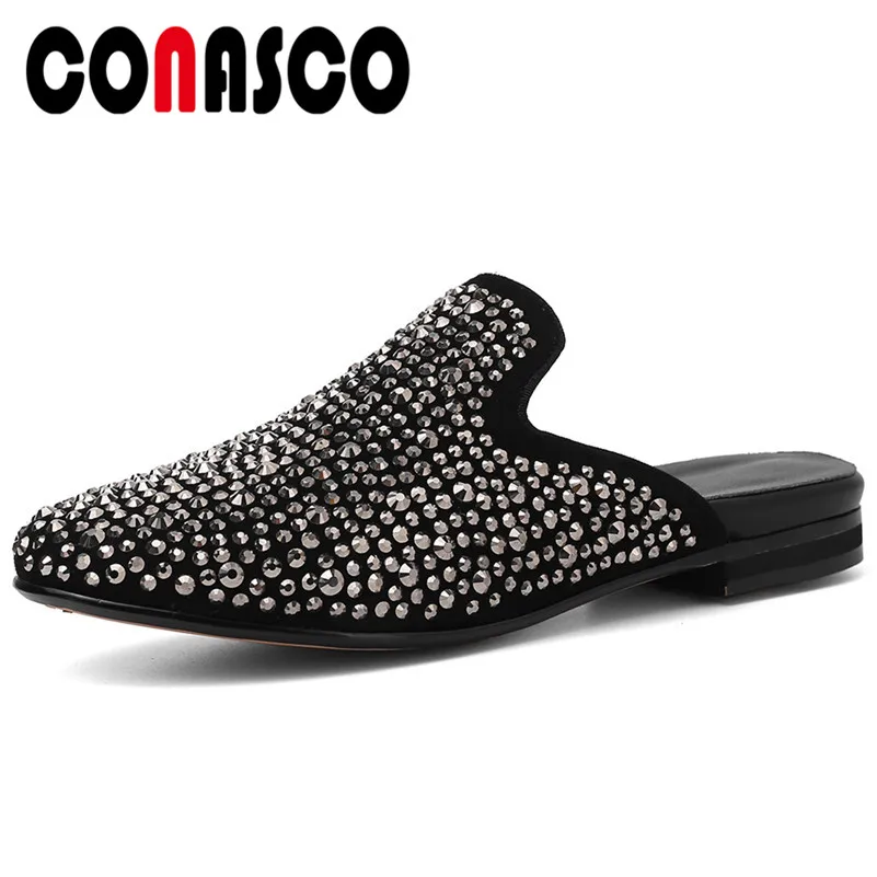 CONASCO Fashion Blingbling Crystal Decoration Women Pumps Slip on Mules Elegant Spring Summer Single Shoes Woman Casual Shoes
CONASCO Fashion Blingbling Crystal Decoration Women Pumps Slip on Mules Elegant Spring Summer Single Shoes Woman Casual Shoes
