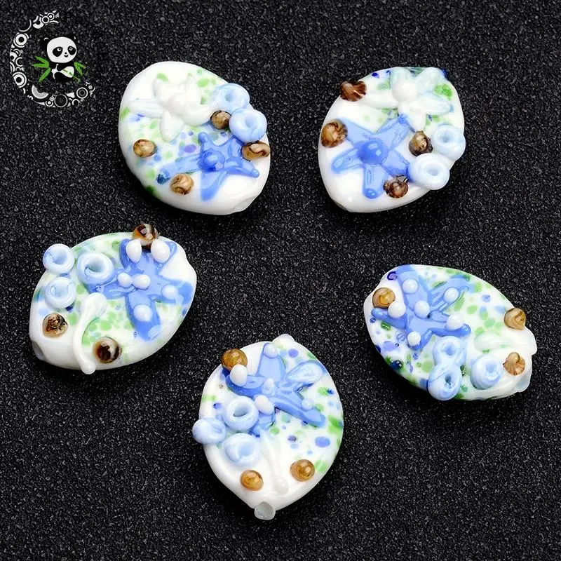 1Box Ocean Style Oval Handmade Lampwork Beads CornflowerBlue Size: about 16~17mm wide 20~22mm long 6~7mm thick, hole: 2mm
1Box Ocean Style Oval Handmade Lampwork Beads CornflowerBlue Size: about 16~17mm wide 20~22mm long 6~7mm thick, hole: 2mm
