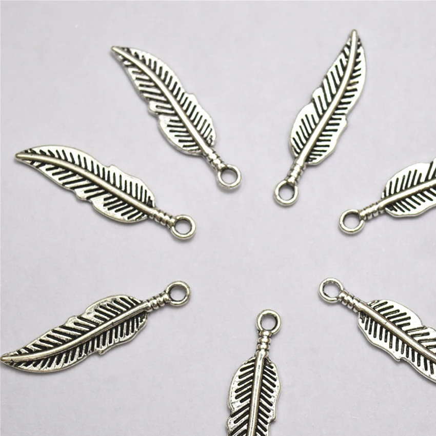29*7.5mm Zinc Alloy Feather Charm Pendant Jewelry Products Charms Diy Pendants For Necklace Bracelets 25Pcs/Lot
29*7.5mm Zinc Alloy Feather Charm Pendant Jewelry Products Charms Diy Pendants For Necklace Bracelets 25Pcs/Lot