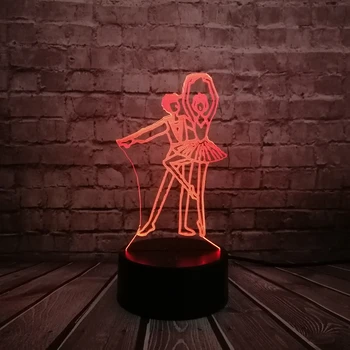 Ballroom Dancing Creative 3D Visualization lamp Night USB LED Lighting Ballerinator Decora luminaria Children Table KIDS TOYS
Ballroom Dancing Creative 3D Visualization lamp Night USB LED Lighting Ballerinator Decora luminaria Children Table KIDS TOYS