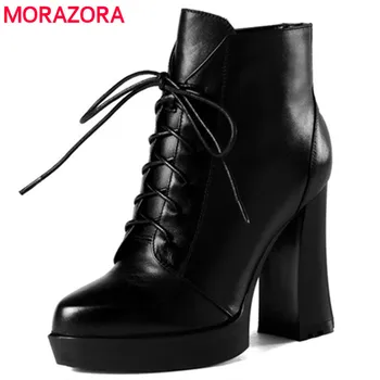 MORAZORA Spuer heels shoes woman fashion neutral platform boots zipper cow leather ankle boots for women spring autumn
MORAZORA Spuer heels shoes woman fashion neutral platform boots zipper cow leather ankle boots for women spring autumn