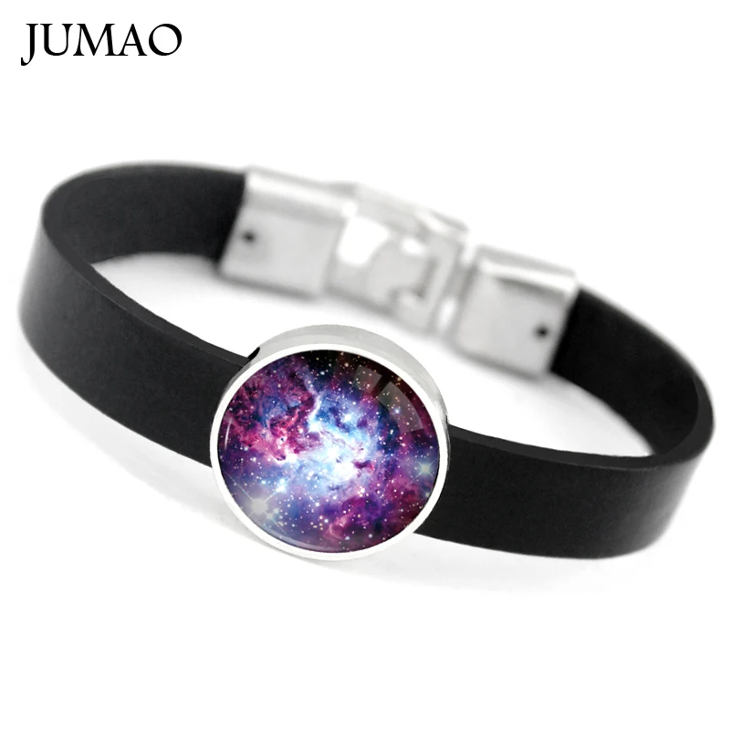 Black Leather Bracelets Bangles Cuff Nebula Galaxy Outer Space Glass Cabochon For Women Men Girl Gift
Black Leather Bracelets Bangles Cuff Nebula Galaxy Outer Space Glass Cabochon For Women Men Girl Gift