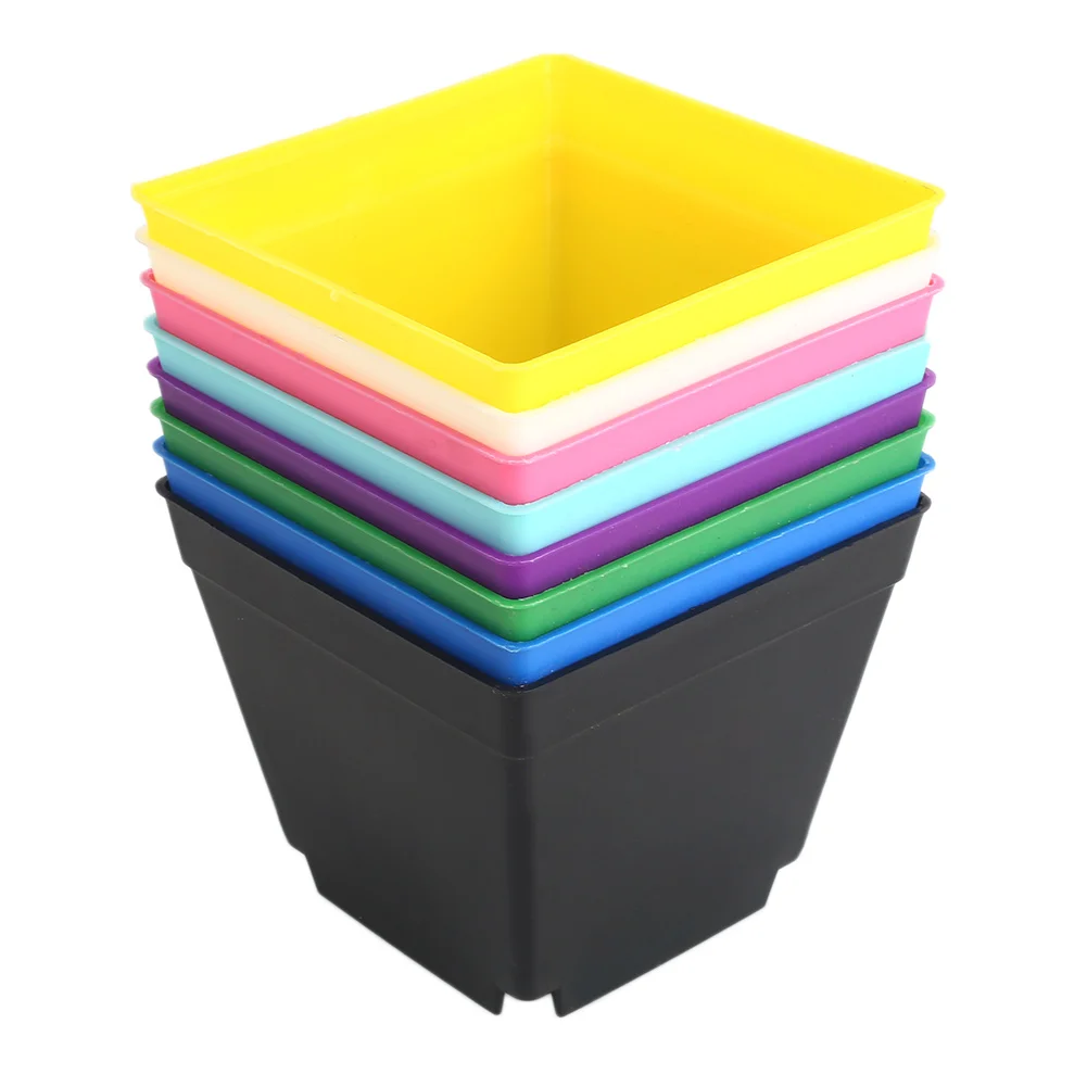 Flower Pot Square Planters Plastic 10*10cm Plant Care Soil Accessories Gardening Supplies Vase Creative Mini Colorful
Flower Pot Square Planters Plastic 10*10cm Plant Care Soil Accessories Gardening Supplies Vase Creative Mini Colorful