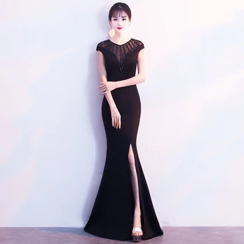 Sexy Women Gold Lace Applique Long Evening Gowns Split Side Mermaid Prom Dresses 2019 High Neck Robe de Soiree
Sexy Women Gold Lace Applique Long Evening Gowns Split Side Mermaid Prom Dresses 2019 High Neck Robe de Soiree