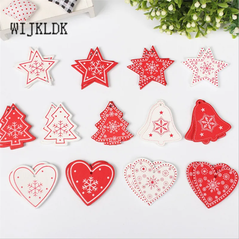 10pcs Creative Wooden Christmas tree decoration pendants Gifts DIY Crafts Accessories Christmas Decorations for Home Navidad-S
10pcs Creative Wooden Christmas tree decoration pendants Gifts DIY Crafts Accessories Christmas Decorations for Home Navidad-S