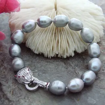 AAA 11-13mm south sea gray pearl bracelet 7.5-8 inch 925silver
AAA 11-13mm south sea gray pearl bracelet 7.5-8 inch 925silver