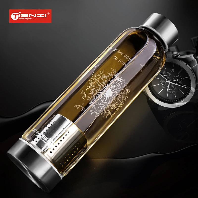 550ml Tianxi Sport Water Bottle Glass Transparent Outdoor Heat Resistant Hot Water Bottle Portable Kettle Filter Car Bottle
550ml Tianxi Sport Water Bottle Glass Transparent Outdoor Heat Resistant Hot Water Bottle Portable Kettle Filter Car Bottle