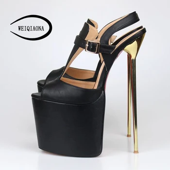 WEIQIAONA Big size 40-50 New Women's Sexy fashion super high 22cm heels ladies Sandals platform thick sole Party model shoes
WEIQIAONA Big size 40-50 New Women's Sexy fashion super high 22cm heels ladies Sandals platform thick sole Party model shoes