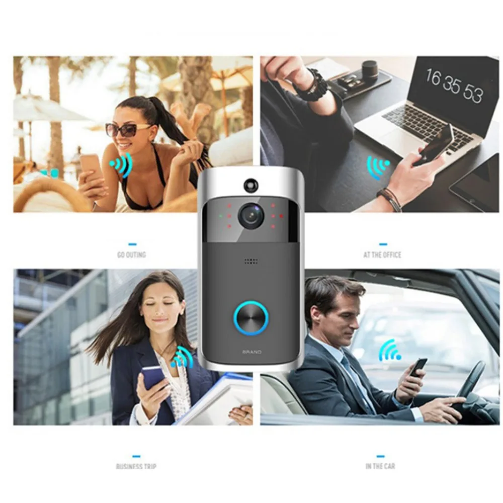 Door Bell WIFI Video Smart Doorbell HD Security Camera Real-Time Video Two-Way Audio Phone APP Control Infrared Night Vision
Door Bell WIFI Video Smart Doorbell HD Security Camera Real-Time Video Two-Way Audio Phone APP Control Infrared Night Vision
