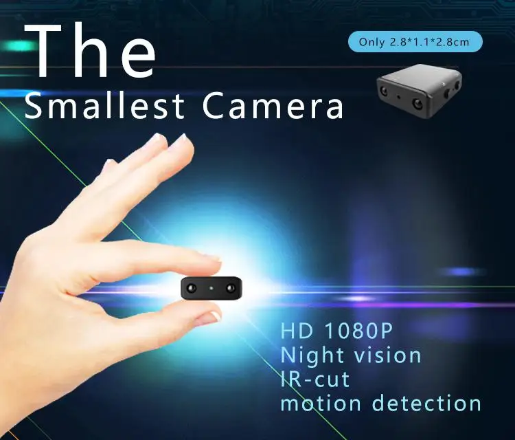Mini Camera XD IR-CUT Smallest 1080P Full HD Camcorder Infrared Night Vision Micro Cam Motion Detection DV Camera
Mini Camera XD IR-CUT Smallest 1080P Full HD Camcorder Infrared Night Vision Micro Cam Motion Detection DV Camera