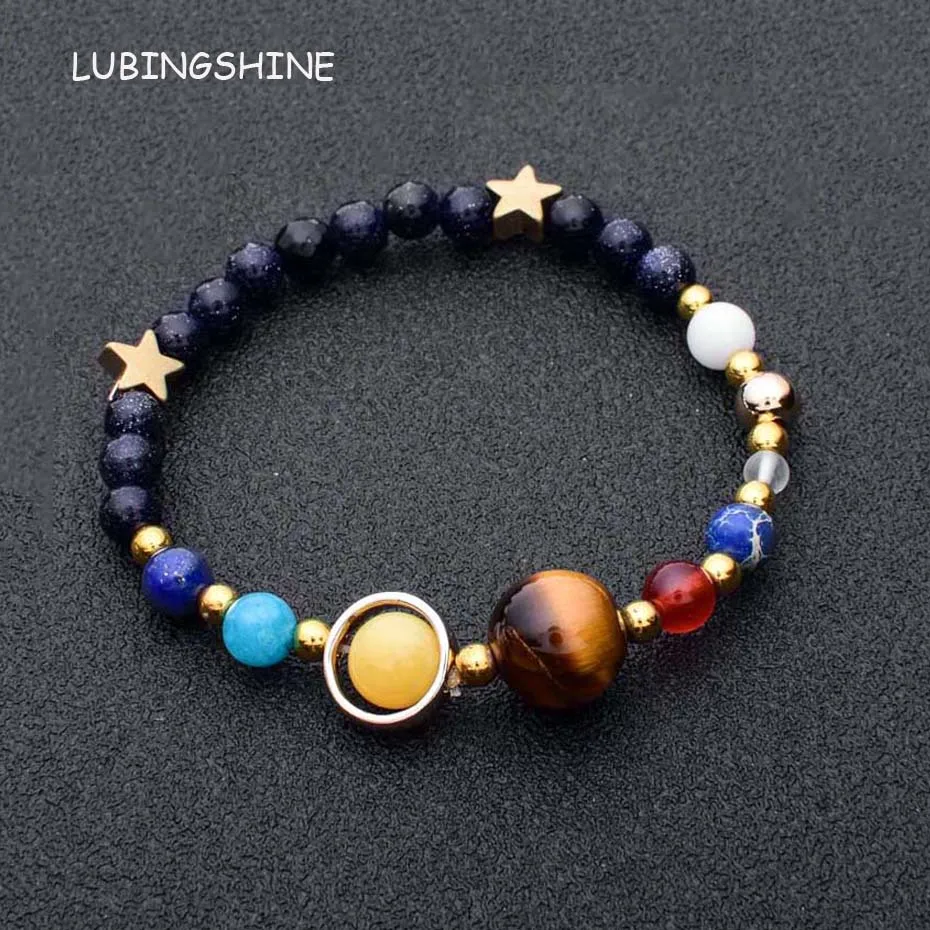 LUBINGSHINE Handmade Adjustable Eight Planets Bracelets For Women Men Natural Stone Cuff Bracelets Couple Bangles Jewelry
LUBINGSHINE Handmade Adjustable Eight Planets Bracelets For Women Men Natural Stone Cuff Bracelets Couple Bangles Jewelry